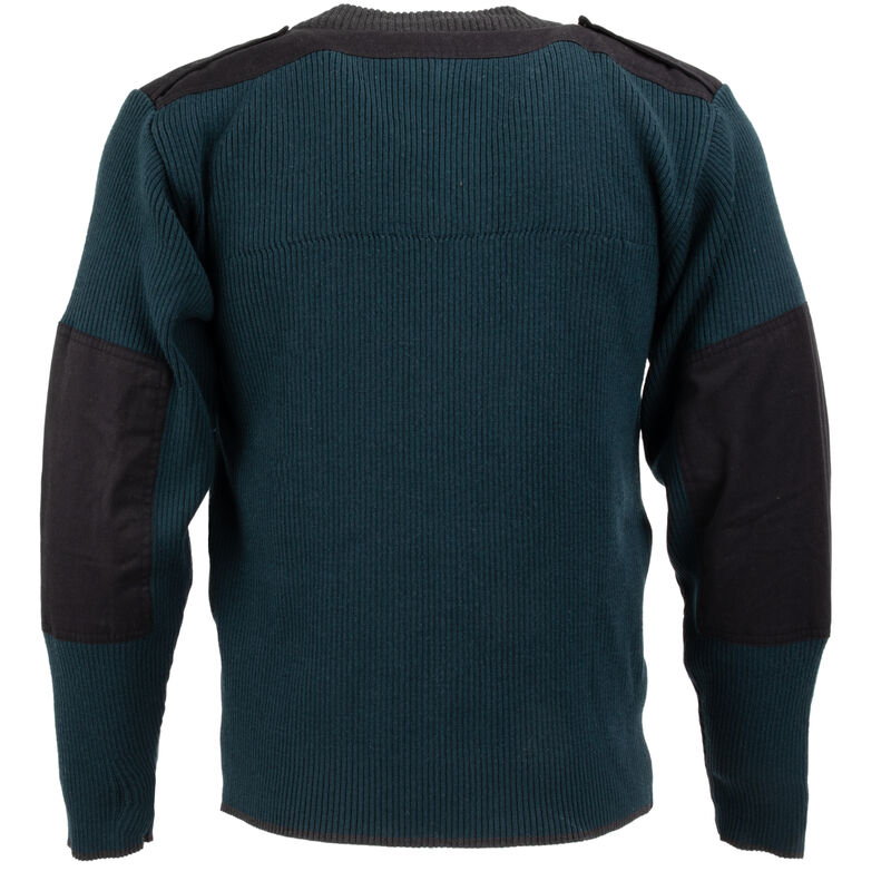 Dutch Commando Wool Sweater Emerald Blue 1/4 Zip | #2 Condition, , large image number 1